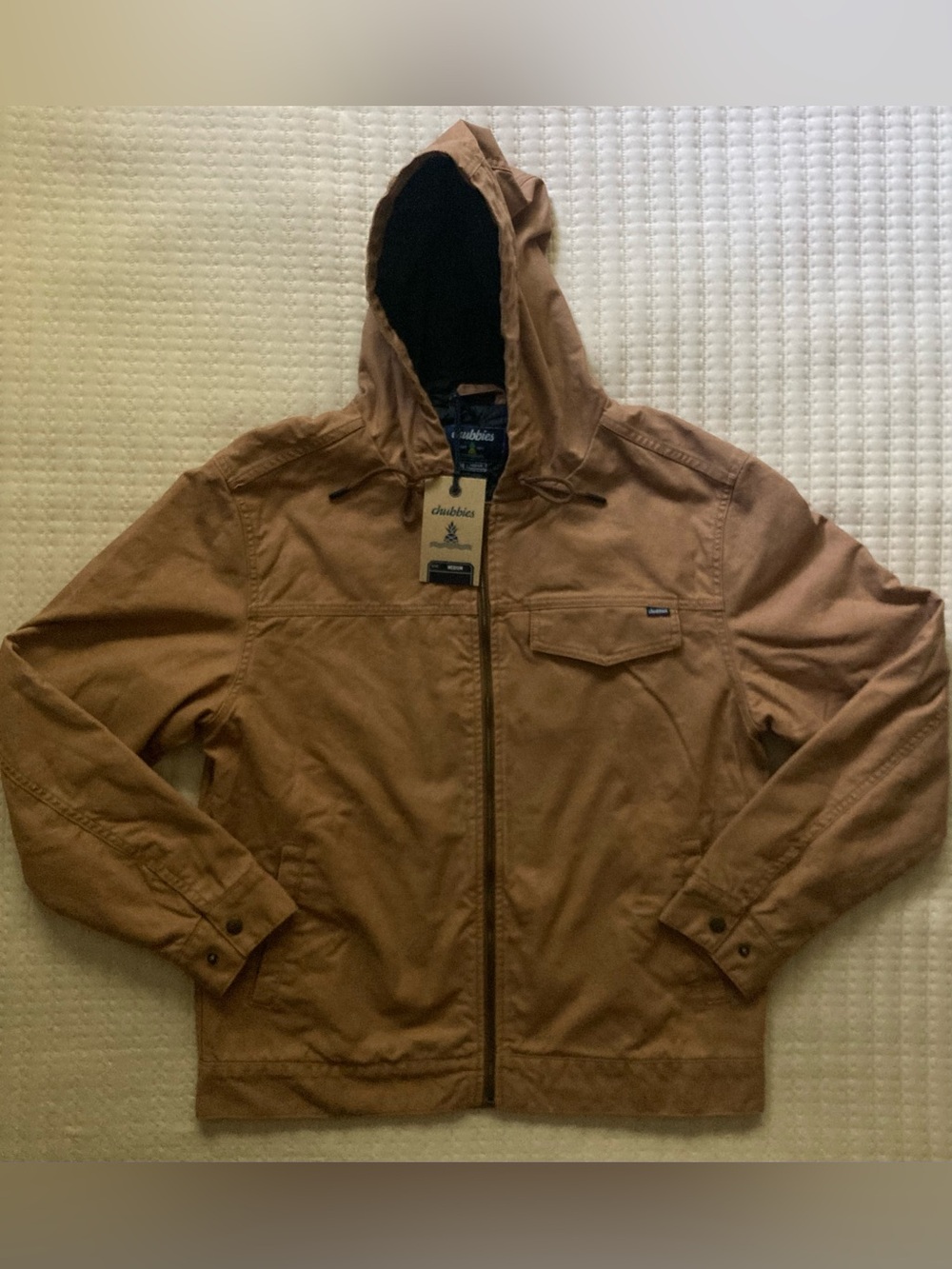 Chubbies The Harvester Chore Jacket Men’s Medium Full Zip Hooded 100% Cotton NWT